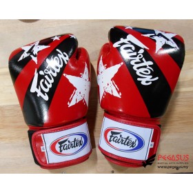 Fairtex Muay Thai/Boxing Gloves  BGV1 “Nation Prints” Collection. RED
