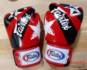 Fairtex Muay Thai/Boxing Gloves  BGV1 “Nation Prints” Collection. RED