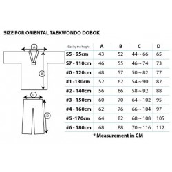 Lightweight Taekwondo Uniform with White Belt – Striped Cotton | Oriental A301