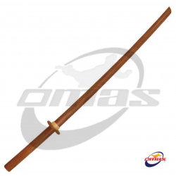 Red Oak Bokken 40” | Wooden Practice Sword with Tsuba for Martial Arts