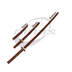 Red Oak Bokken 40” | Wooden Practice Sword with Tsuba for Martial Arts