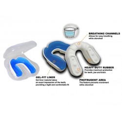 WACOKU A+ Gel Mouthguard PE3022B | Dual-Layer Custom Fit for Martial Arts
