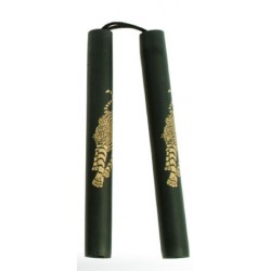 TW4006A Foam Nunchaku for Beginners | Rubber String Nunchaku with Dragon Design