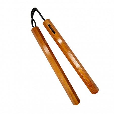 TW4008AG Octagon Wooden Nunchaku | 12" Hardwood Rope Nunchaku for Martial Arts