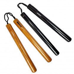 TW4008AR Round Wooden Nunchaku | 12" Rope-Connected Hardwood Nunchaku