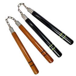 TW4009B Wooden Nunchaku with Ball Bearing | 12" Hardwood Martial Arts Weapon