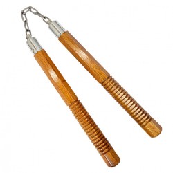 TW4009C Octagon Wooden Nunchaku | 12" Ball-Bearing Martial Arts Weapon