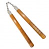 TW4009C Octagon Wooden Nunchaku | 12" Ball-Bearing Martial Arts Weapon