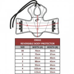 OMAS Reversible Body Protector PE3010A – Red/Blue Chest Gear