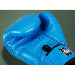 TWINS SPECIAL BGVL3 Blue Boxing Gloves – 100% Leather, Velcro Wrist Strap, Training & Fight Ready