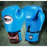 TWINS SPECIAL BGVL3 Blue Boxing Gloves – 100% Leather, Velcro Wrist Strap, Training & Fight Ready