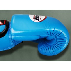 TWINS SPECIAL BGVL3 Blue Boxing Gloves – 100% Leather, Velcro Wrist Strap, Training & Fight Ready