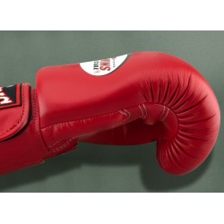 TWINS SPECIAL BGVL3 Red Boxing Gloves – 100% Leather, Velcro Wrist Strap, Training & Fight Ready