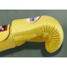 TWINS SPECIAL BGVL3 Yellow Boxing Gloves – 100% Leather, Velcro Wrist Strap, Training & Fight Ready