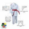 WACOKU WKF Approved Kumite Gi – Lightweight Karate Uniform with Blue/Red Shoulder Stripes