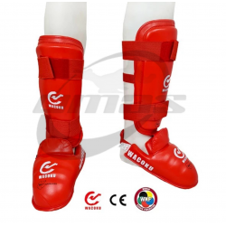 WACOKU WKF Shin & Instep Guard – Detachable Karate Protection Gear