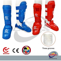 WACOKU WKF Shin & Instep Guard – Detachable Karate Protection Gear