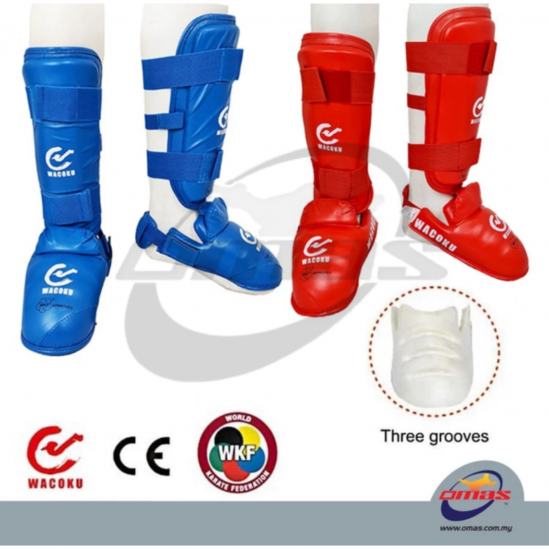 WACOKU WKF Shin & Instep Guard – Detachable Karate Protection Gear