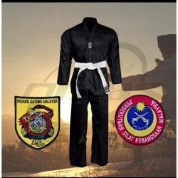 Premium OMAS V-Neck Silat Uniform AB1008V – CoolPro Cotton, Free White Belt