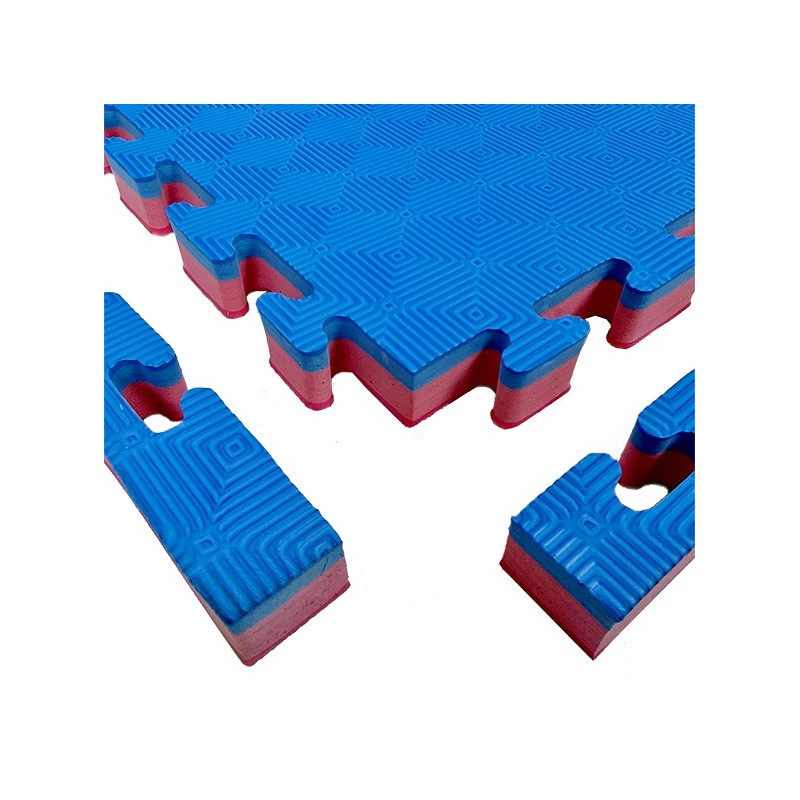 Eva Martial Arts Mat TE2035AB – 4cm Non-Slip Silat Puzzle Mat | Red/Blue EVA Foam for Training
